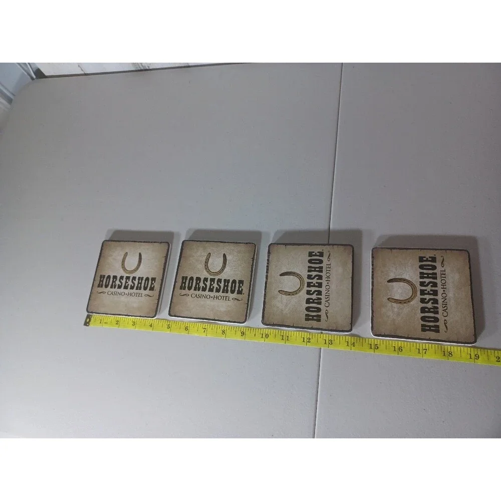 Horseshoe Casino Caster Stone CoasterSet Of 4